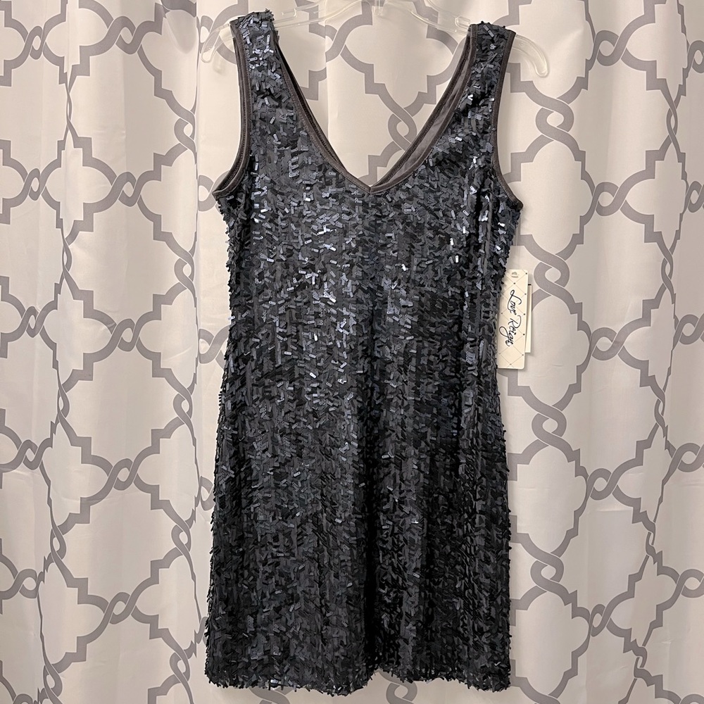 NEW Sequined Blue Cocktail Dress - Size Large by Love Reign